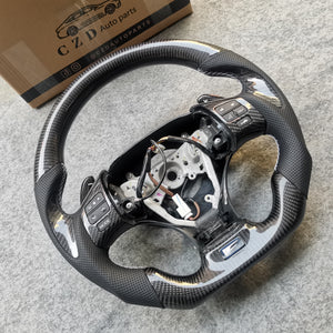 CZD auto parts carbon fiber steering wheel for Lexus IS250 /300 /350 2006-2013 with white stitching