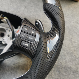 CZD auto parts carbon fiber steering wheel for Lexus IS250 /300 /350 2006-2013 with white sign paddle shifters