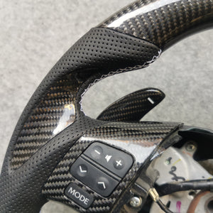 CZD auto parts carbon fiber steering wheel for Lexus IS250 /300 /350 2006-2013 with white sign paddle shifters
