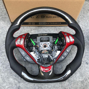 czd auto parts carbon fiber steering wheel for Acura TL/ILX with red trim