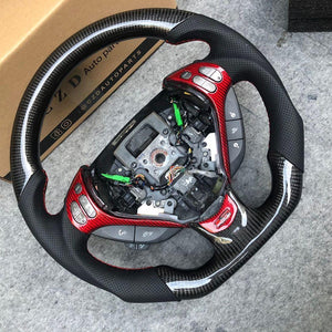 czd auto parts carbon fiber steering wheel for Acura TL/ILX with red trim