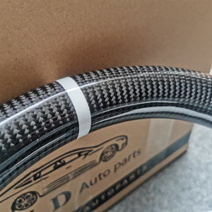 czd auto parts carbon fiber steering wheel for Acura TL/ILX with white smooth leather