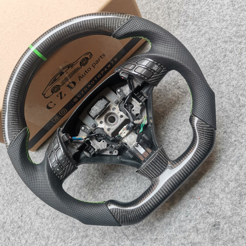 czd auto parts carbon fiber steering wheel for Accord V6/Forum/coupe/CL9/CL7 with green stripe