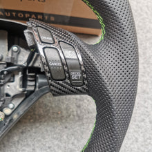 Load image into Gallery viewer, czd auto parts carbon fiber steering wheel for Accord V6/Forum/coupe/CL9/CL7 with green stripe