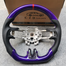 Load image into Gallery viewer, CZD auto parts for Ford SHELBY GT350R GENUINE 2018-2021 carbon fiber steering wheel with purple carbon fiber
