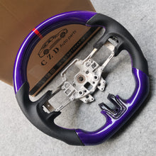 Load image into Gallery viewer, CZD auto parts for Ford Mustang 2018-2022 carbon fiber steering wheel with purple carbon fiber