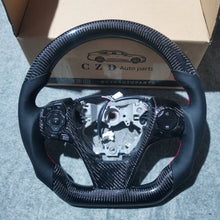 Load image into Gallery viewer, CZD For 2013/2014/2015/2016/2017 7th Toyota Gamry carbon fiber steering wheel with red stitching