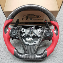 Load image into Gallery viewer, CZD For 2013、2014、2015、2016、2017 7th Toyota Gamry carbon fiber steering wheel with gloss black carbon fiber thumbgrips