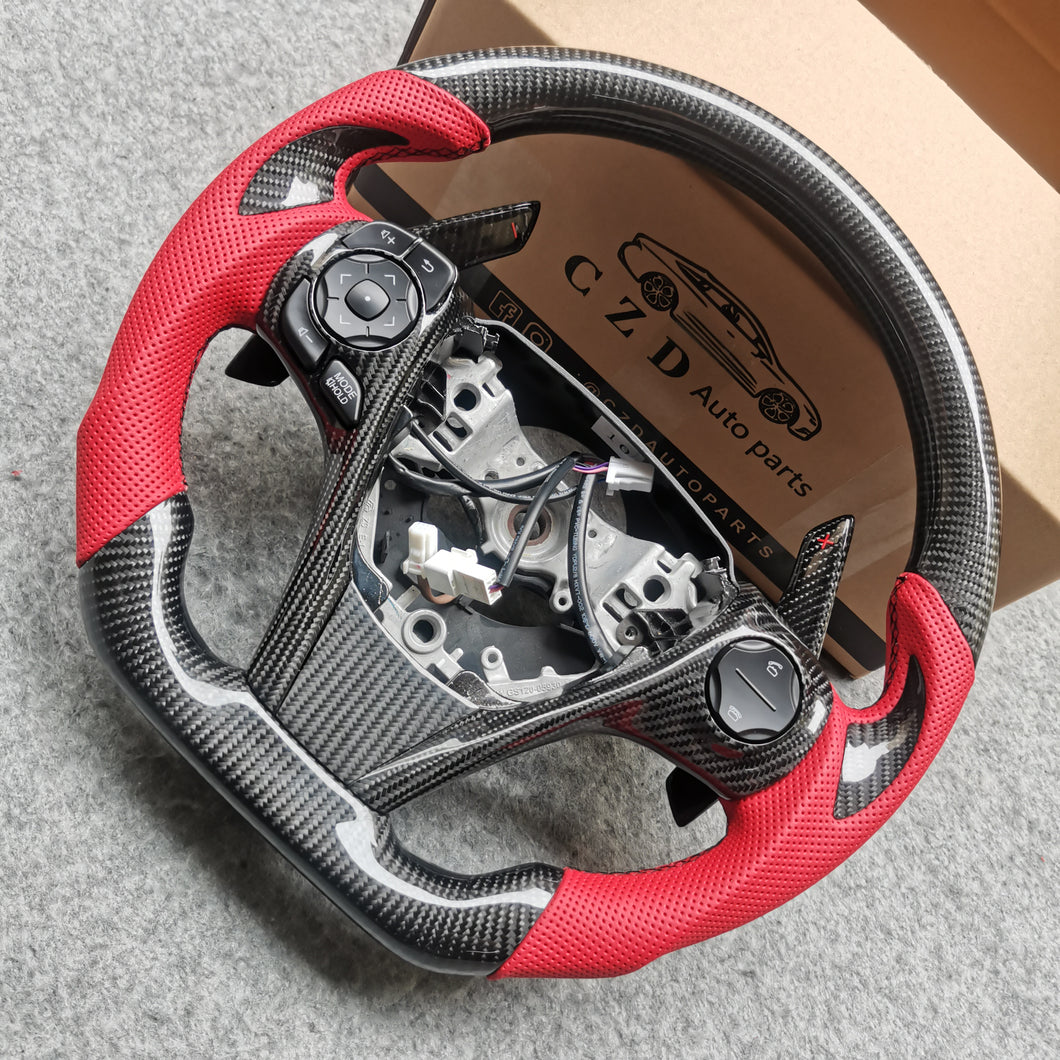 czd auto parts carbon fiber steering wheel for Toyota Camry with 3spoke 2012-2014 with paddle shifters