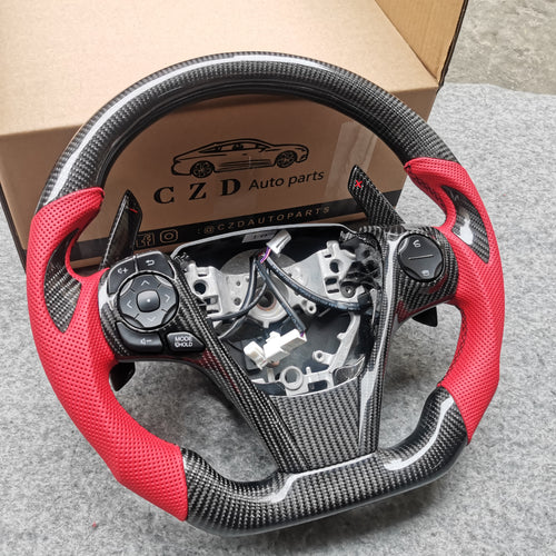 czd auto parts carbon fiber steering wheel for Toyota Venza 2013-2015 with paddle shifters
