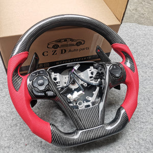czd auto parts carbon fiber steering wheel for Toyota Camry with 3spoke 2012-2014 with paddle shifters