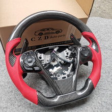 Load image into Gallery viewer, CZD For 2013、2014、2015、2016、2017 7th Toyota Gamry carbon fiber steering wheel with gloss black carbon fiber thumbgrips