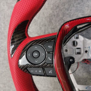 CZD Autoparts for Toyota 8th gen Camry se xse le xle 2018-2022 carbon fiber steering wheel with LED