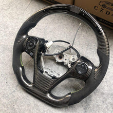 Load image into Gallery viewer, CZD For 2013、2014、2015、2016、2017 7th Toyota Gamry carbon fiber steering wheel with gloss black carbon fiber top&amp;bottom&amp;trims