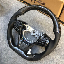 Load image into Gallery viewer, CZD For 2013、2014、2015、2016、2017 7th Toyota Gamry carbon fiber steering wheel with gloss black carbon fiber top&amp;bottom&amp;trims