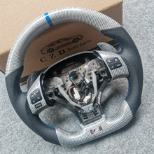 Load image into Gallery viewer, CZD auto parts carbon fiber steering wheel for Lexus IS250 /300 /350 2006-2013 with gloss silver carbon fiber paddle shifters