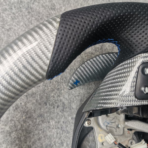 CZD auto parts carbon fiber steering wheel for Lexus IS250 /300 /350 2006-2013 with gloss silver carbon fiber paddle shifters