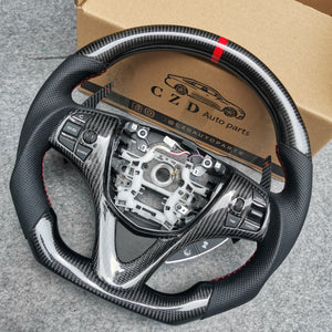 czd auto parts carbon fiber steering wheel for Acura TLX 2015-2021/MDX 2018-2022 with red stitching