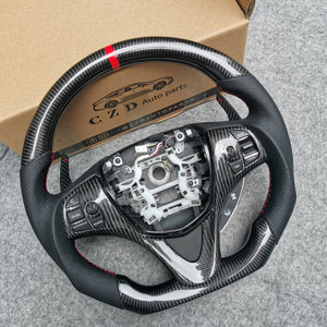 czd auto parts carbon fiber steering wheel for Acura MDX 2018-2022 with red stitching