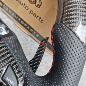 czd auto parts carbon fiber steering wheel for Acura TLX 2015-2021/MDX 2018-2022 with red stitching