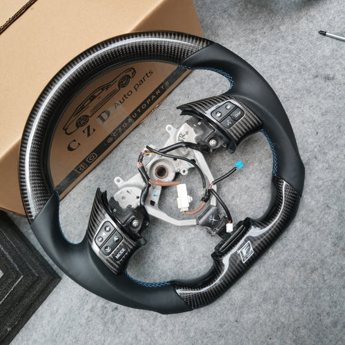 CZD auto parts carbon fiber steering wheel for Lexus IS250 /300 /350 2006-2013 with blue stitching