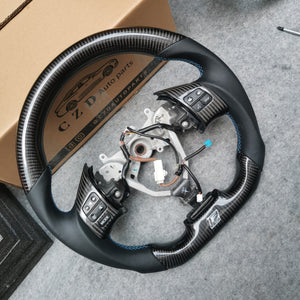 CZD auto parts carbon fiber steering wheel for Lexus IS250 /300 /350 2006-2013 with blue stitching