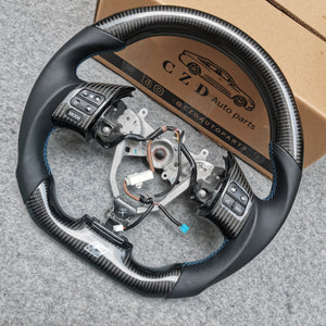 CZD auto parts carbon fiber steering wheel for Lexus IS250 /300 /350 2006-2013 with round top flat bottom shape