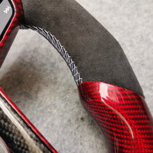 Load image into Gallery viewer, CZD Autoparts for Toyota 8th gen Camry se xse le xle 2018-2022 carbon fiber steering wheel  red carbon fiber center trim