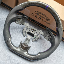 Load image into Gallery viewer, czd auto parts carbon fiber steering wheel for Acura TL/ILX with purple stripe and stitch