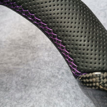 Load image into Gallery viewer, czd auto parts carbon fiber steering wheel for Acura TL/ILX with purple stripe and stitch