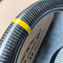 Load image into Gallery viewer, CZD auto parts for Macan models 2014 - 2022 carbon fiber steering wheel with yellow stripe