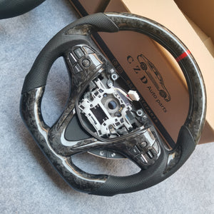 czd auto parts carbon fiber steering wheel for Acura TLX 2015-2021 with forged carbon fiber and red stripe