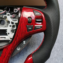 Load image into Gallery viewer, czd auto parts carbon fiber steering wheel for Acura TLX 2015-2021 with gloss red carbon fiber