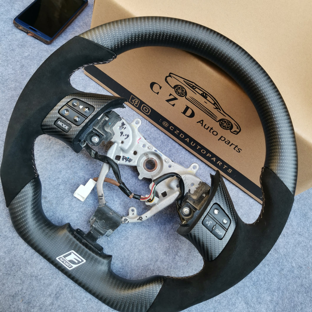 CZD auto parts carbon fiber steering wheel for Lexus IS250 /300 2006-2013 with black alcantara