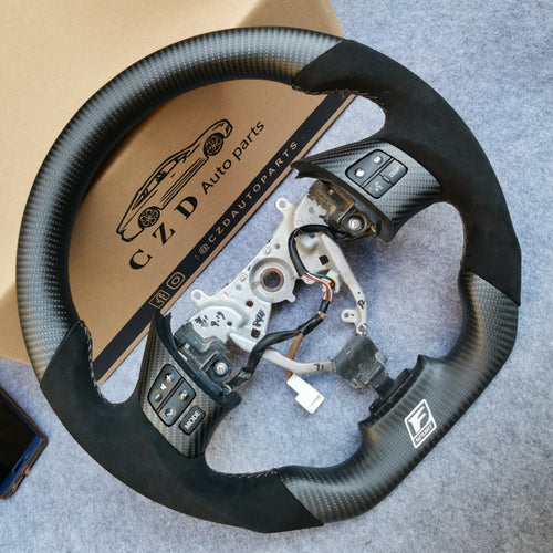 CZD auto parts carbon fiber steering wheel for Lexus IS250 /300 2006-2013 with white F badge
