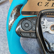 Load image into Gallery viewer, CZD auto parts for Toyota Avalon 2018-2022 carbon fiber steering wheel with light blue leather
