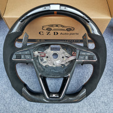 Load image into Gallery viewer, CZD auto parts for Seat Leon 2013-2020 carbon fiber steering wheel with LED