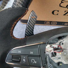 Load image into Gallery viewer, CZD auto parts for Seat Leon 2013-2020 carbon fiber steering wheel with LED