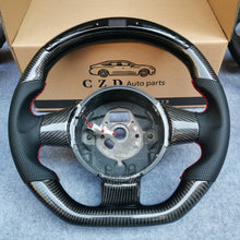 Load image into Gallery viewer, CZD auto part for Lamborghini Gallardo 2004-2014  carbon fiber steering wheel with black perforated leather