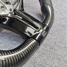 Load image into Gallery viewer, CZD Autoparts for BMW M5 F10 M6 F12 F13 carbon fiber steering wheel gloss black carbon fiber top and bottom