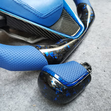 Load image into Gallery viewer, Toyota 8th gen Camry se xse le xle 2018-2022  carbon fiber steering wheel  blue  smooth leather airbag cover