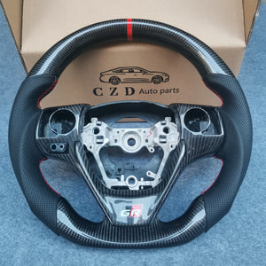 czd auto parts carbon fiber steering wheel for Toyota Corolla 2014-2017 with printing logo