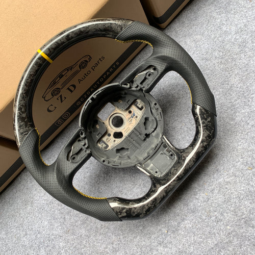 CZD auto parts carbon fiber steering wheel for Audi RS Q3 (8U) with yellow stripe