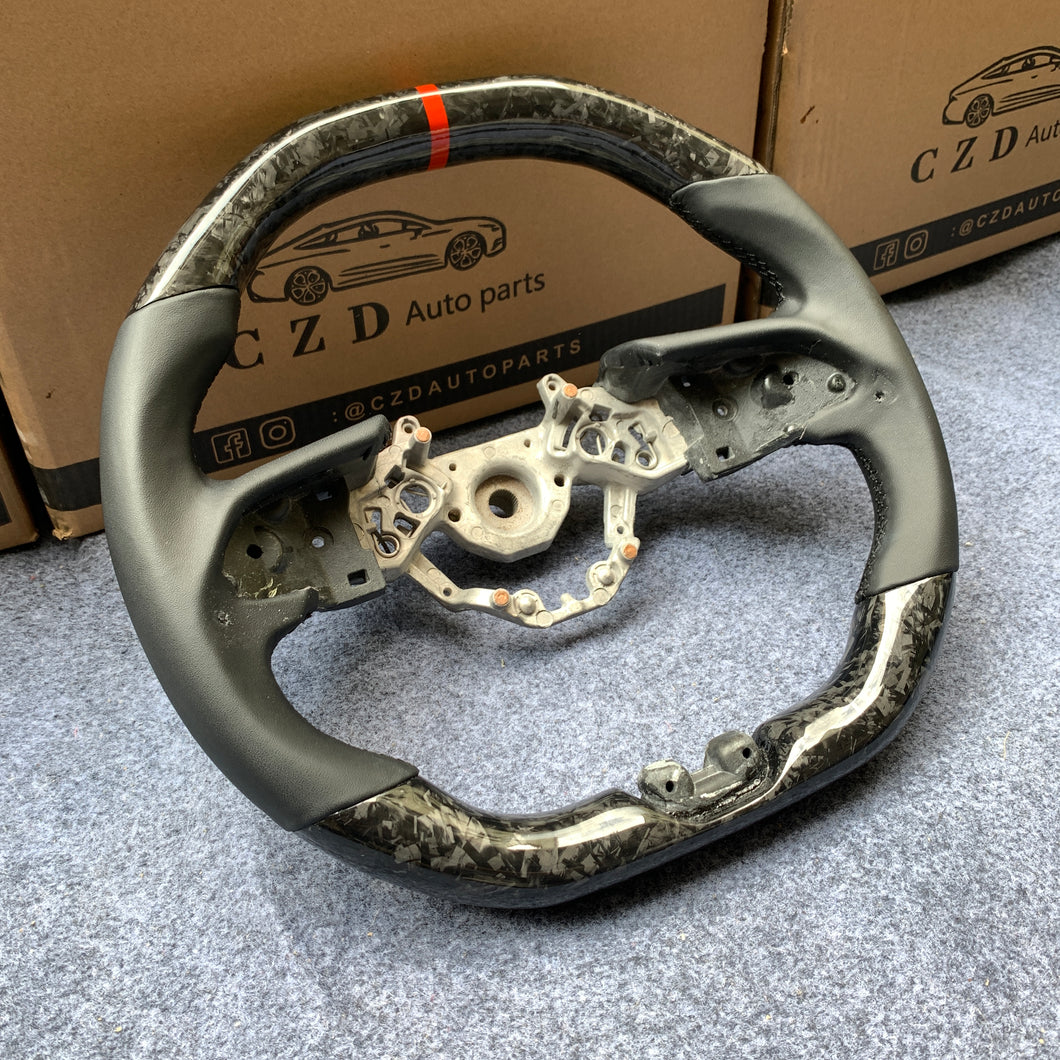 CZD auto parts for Nissan GTR R50 2017-2022 carbon fiber steering wheel with smooth leather