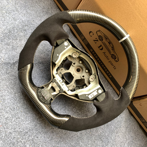 CZD autoparts forNissan 7th gen Maxima 2009-2014 carbon fiber steering wheel  with alcantara leather side
