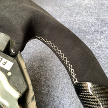 Load image into Gallery viewer, CZD autoparts forNissan 7th gen Maxima 2009-2014 carbon fiber steering wheel  with alcantara leather side