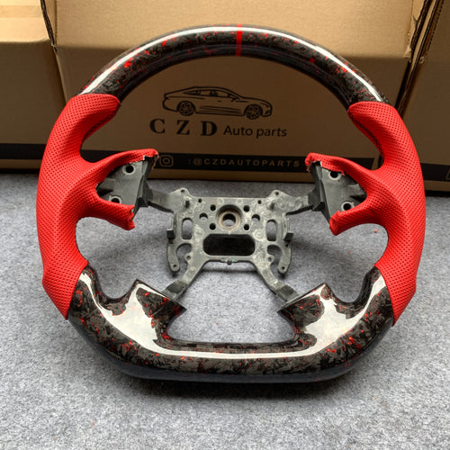 czd auto parts carbon fiber steering wheel for Acura TL with red flakes