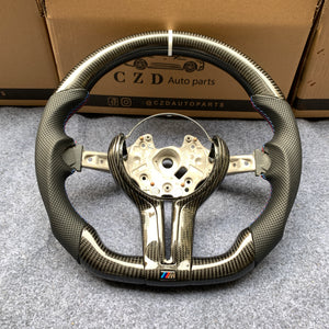 CZD Autoparts For BMW F83 M5 F10 M6 F06 F12 F13 carbon fiber steering wheel gloss carbon fiber trim
