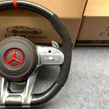 Load image into Gallery viewer, CZD auto parts for Mercedes Benz AMG A35 W177 GT C190 C43 W205 C63S W205 CLA35 C118 2019-2021 carbon fiber steering wheel with gloss black carbon fiber