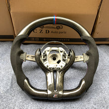 Load image into Gallery viewer, CZD Autoparts For BMW M2 F87 M3 F80 M4 F82 carbon fiber steering wheel with black alcantara sides